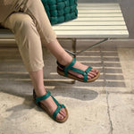 Carregar imagem no visualizador da galeria, Sandália Marina Verde e Preta