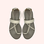 Carregar imagem no visualizador da galeria, Sandália Paulina Off-White Alumínio