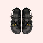 Carregar imagem no visualizador da galeria, Sandália Cris Preta Anatômica