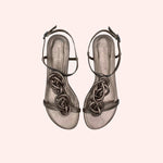 Carregar imagem no visualizador da galeria, Sandália Betânia Prata Velha