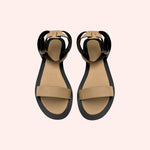 Carregar imagem no visualizador da galeria, Sandália Eduarda Bege e Preto