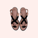 Carregar imagem no visualizador da galeria, Sandália Vicky Nude E Preto