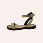 Carregar imagem no visualizador da galeria, Sandália Eduarda Bege e Preto