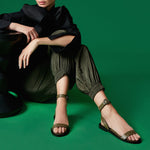 Carregar imagem no visualizador da galeria, Sandália Eduarda Verde Militar