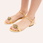Carregar imagem no visualizador da galeria, Sandália Iaiá Ouro