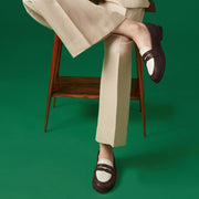 Mocassim Nicole Café / Branco