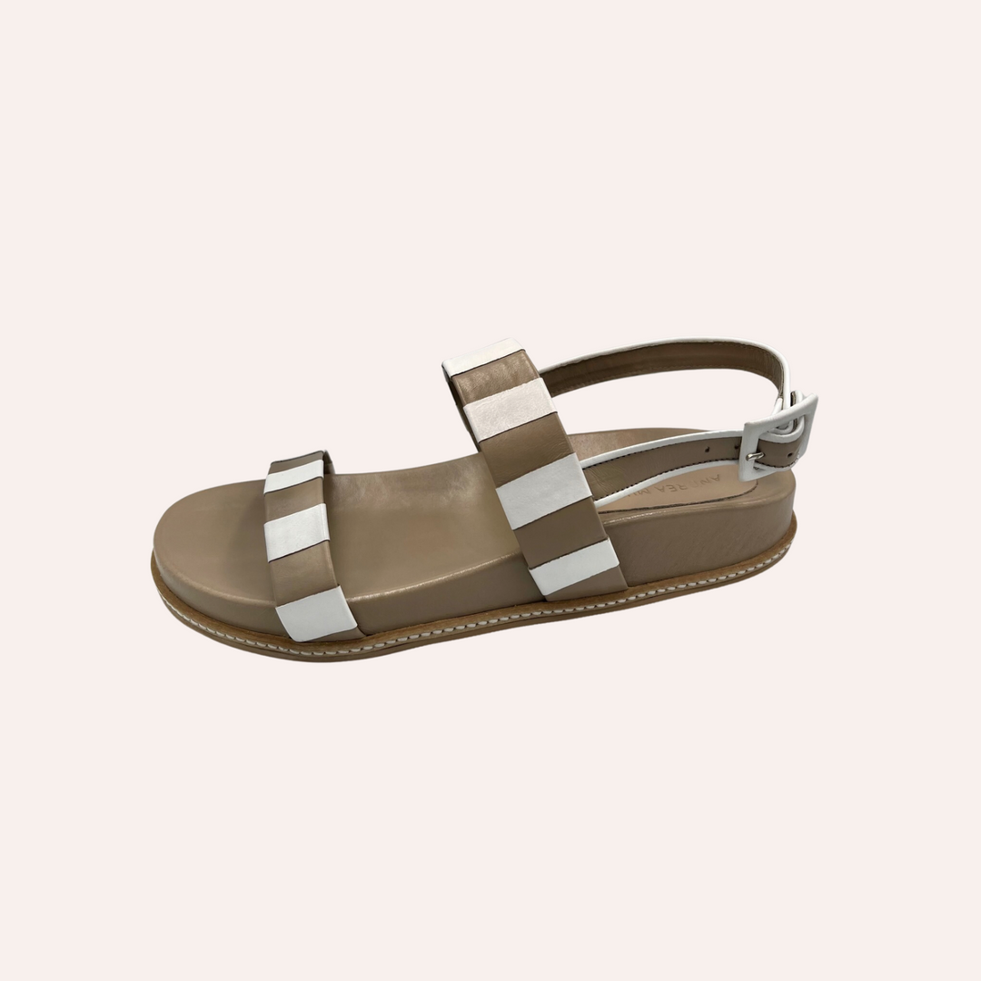Sandália Listrada Fendi / Branco