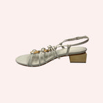 Carregar imagem no visualizador da galeria, Sandália Babi com Salto - Off-White
