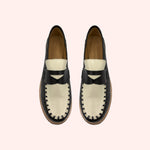 Carregar imagem no visualizador da galeria, Loafer com Alinhavos Preto/Off White