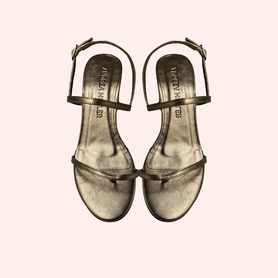 Sandália Amanda Prata Velha
