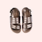 Carregar imagem no visualizador da galeria, Sandália Bettina Estanho Metalizado