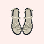 Carregar imagem no visualizador da galeria, Sandália Cris Off-White e Preta