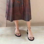 Sandália Eduarda Bege e Preto