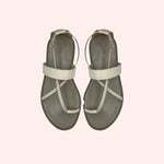 Carregar imagem no visualizador da galeria, Sandália Paulina Off-White Alumínio