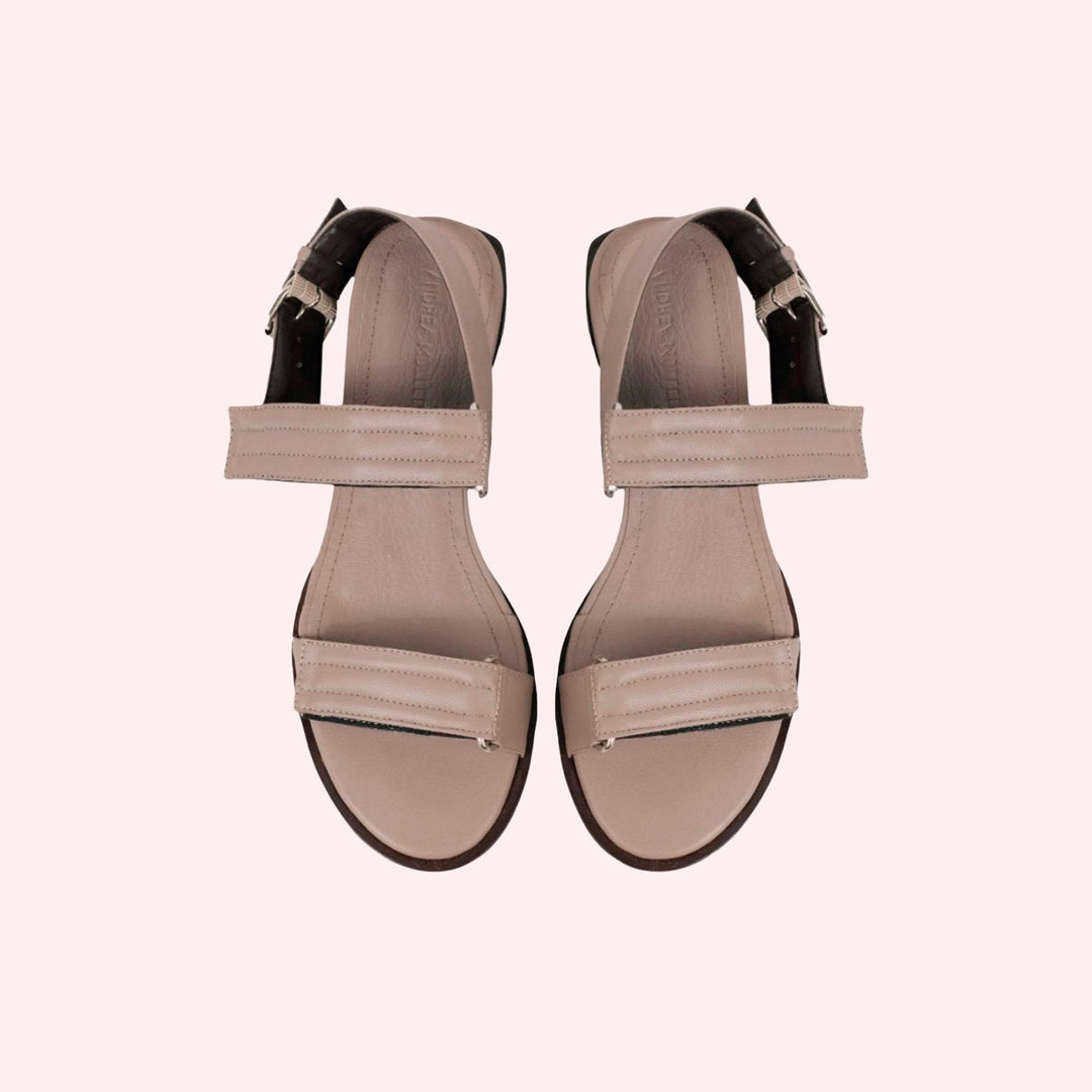 Sandália Velcro Nude
