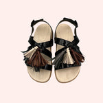 Carregar imagem no visualizador da galeria, Sandália Amora Preto e Crema