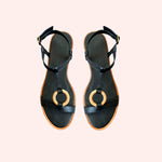 Carregar imagem no visualizador da galeria, Sandália Argola Madeira Preta