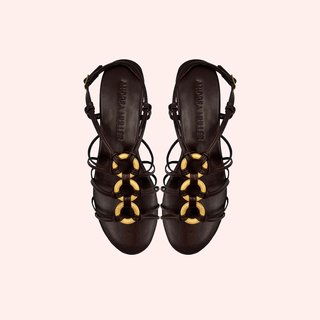 Sandália Babi com Salto Chocolate