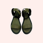 Carregar imagem no visualizador da galeria, Sandália Eduarda Verde Militar