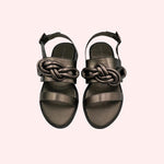 Load image into Gallery viewer, Sandália Helena Grafite Metalizado