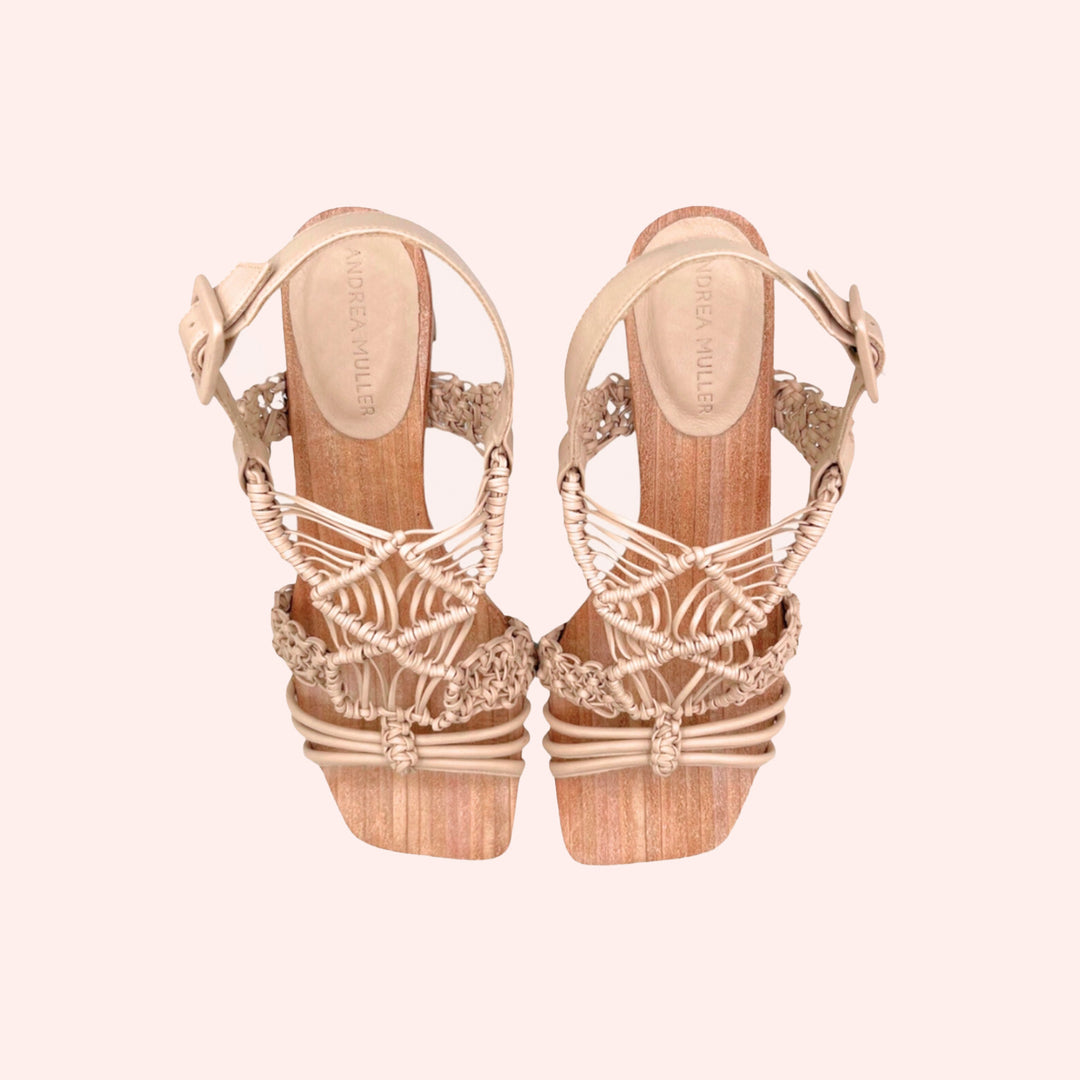 Sandália Macramê Areia