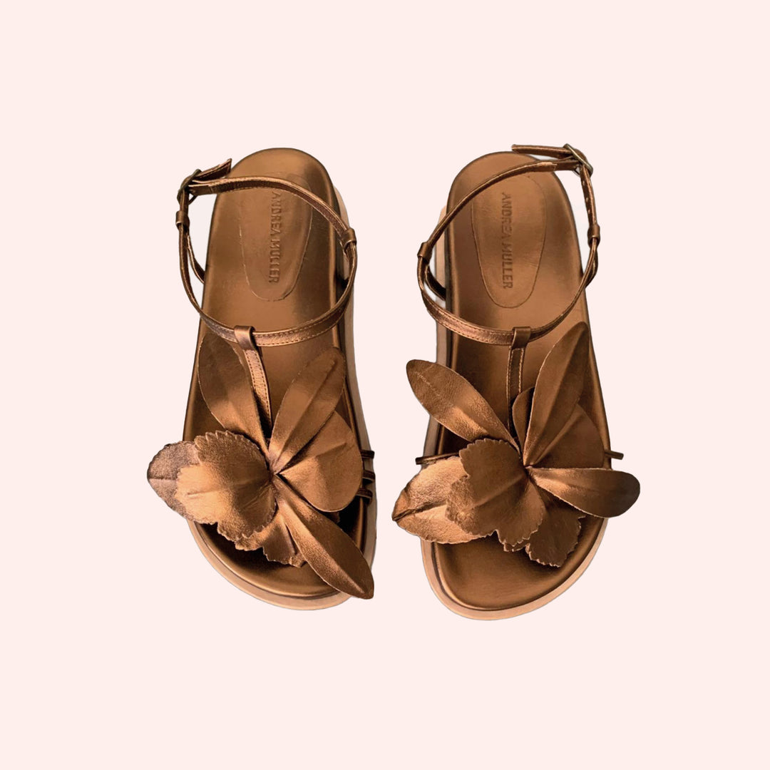 Sandália Orquídea Bronze