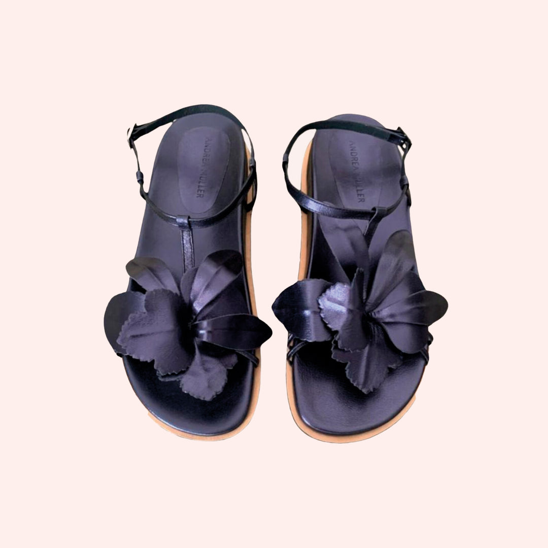 Sandália Orquídea Marinho Metalizado