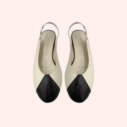 Sapatilha Alinhavo Off White/Preto