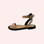 Load image into Gallery viewer, Sandália Eduarda Bege e Preto