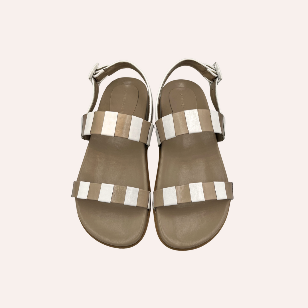 Sandália Listrada Fendi / Branco