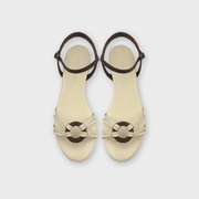 Sandália Argola de Madeira Off White