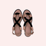 Load image into Gallery viewer, Sandália Vicky Nude E Preto